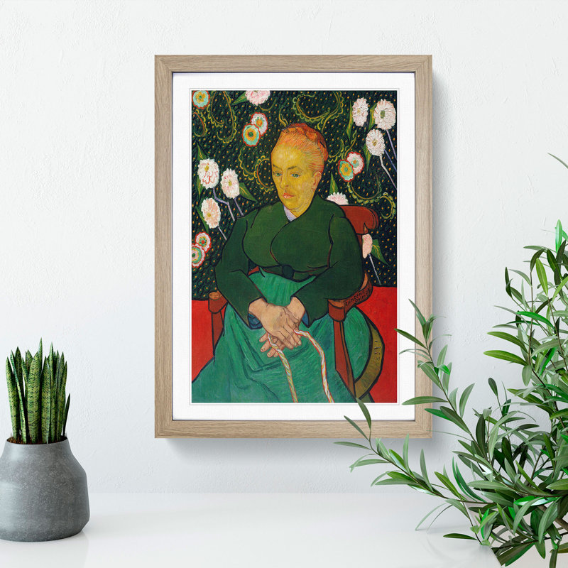 The Berceuse by Vincent Van Gogh - Picture Frame Painting, Oak Framed, 36cm H x 27cm W x 2cm D