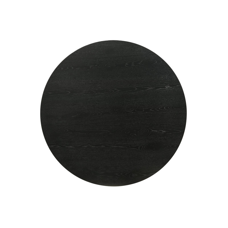 Table basse ronde noire l 29 po avec base piédestal