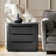 Waynesville Modern 3-Drawer Fully Assembled Nightstand with Built-In Power Outlet and Hidden Storage Compartment