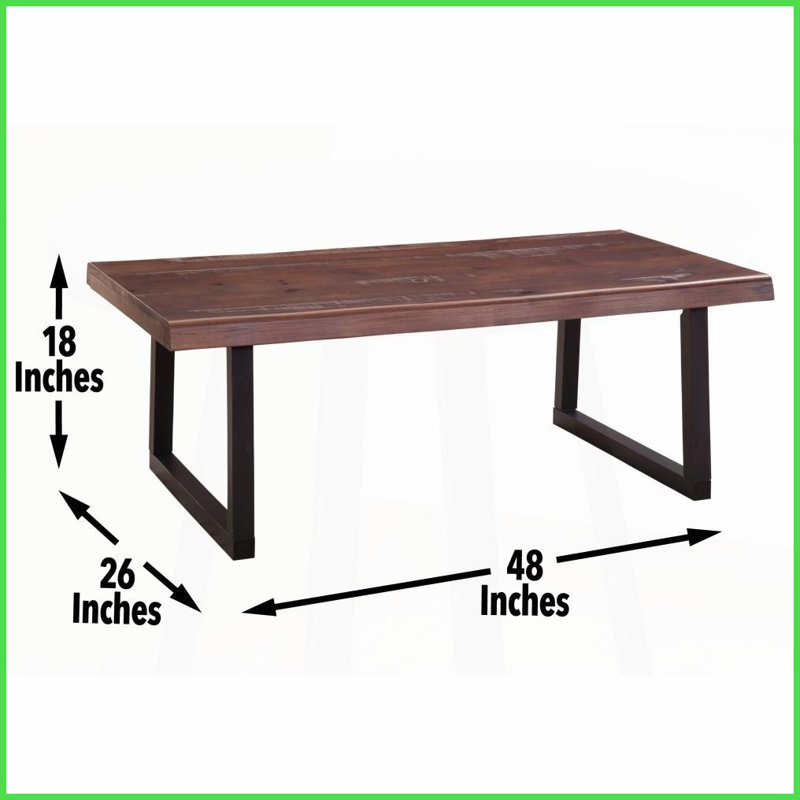 Table basse Rustic Live Edge Brown
