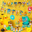 Décorations d'anniversaire pokémon, 38 pièces décorations de fête pokémon