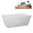 59" Streamline Soaking Freestanding Tub and Tray With Internal Drain-101697992