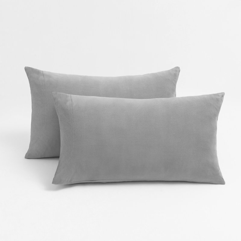 Barossa Design Extra Soft Jersey Knit Pillowcase, Light Gray, Standard Pillow Case