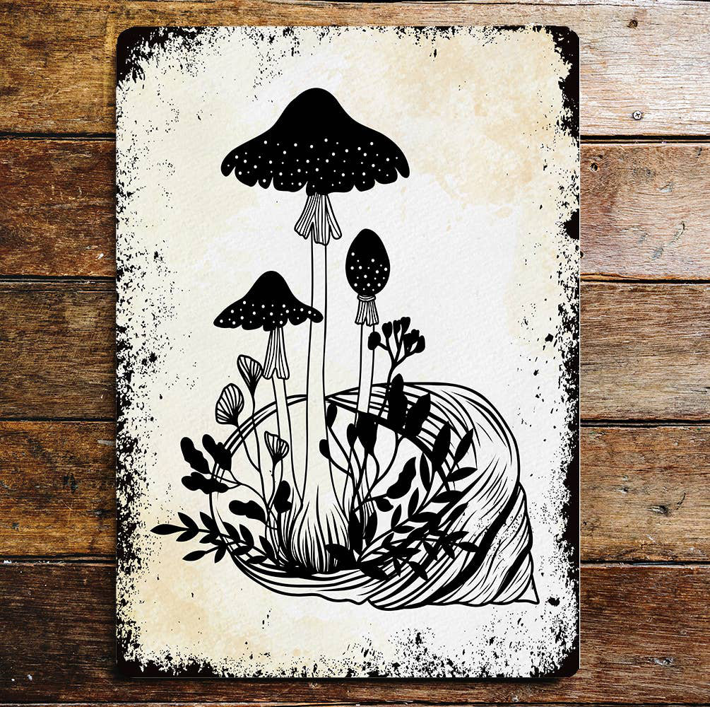 Mushroom Shell Mystical Metal Wall Décor