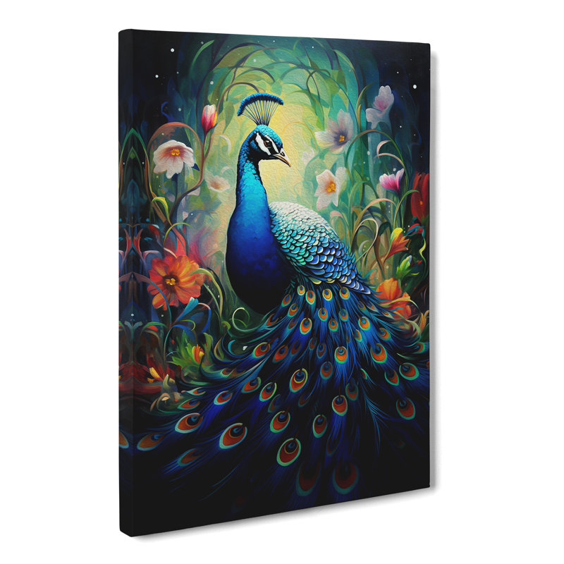 Peacock Modern - Print, 50cm H x 35cm W x 3cm D
