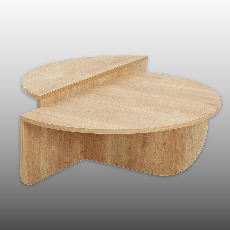 Modern Round Coffee Table With Raised Counter