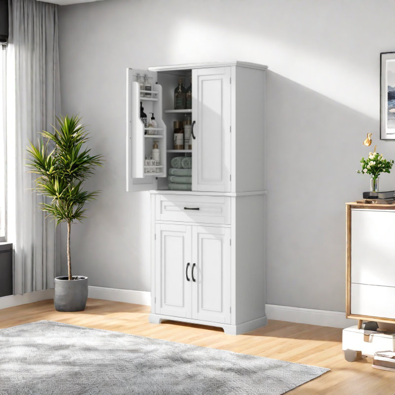 European Style Particleboard Cabinets, Suitable For Kitchens, Living Rooms, And Bathrooms, White