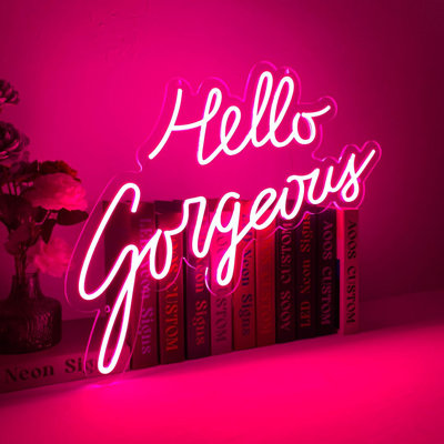Hello Gorgeous 20" LED Neon Sign