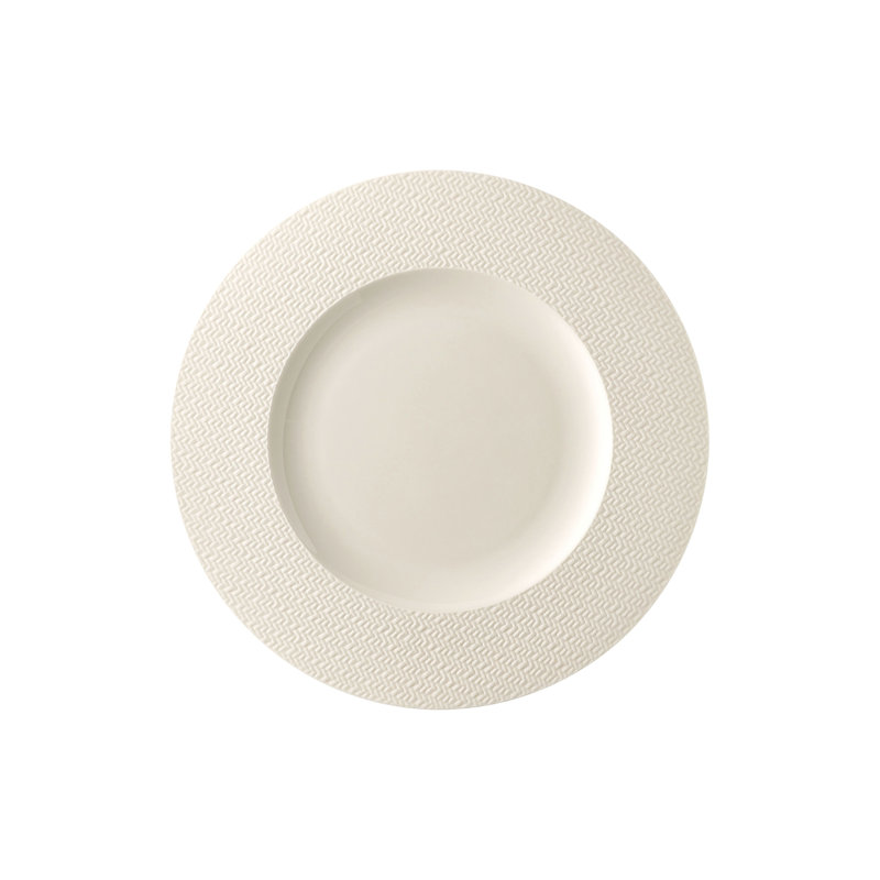Kumi - Salad Rim Plate 9 In, White