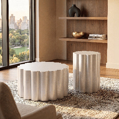 301 Coffee Table & End Table Silver