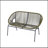 CONDESSA OUTDOOR PATIO GREEN WICKER LOVESEAT-20005221