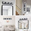 Luminaire de salle de bain 26 po avec 4 lumières DEL noires modernes pour salle de bain et miroir-239776027-239776030-239776031