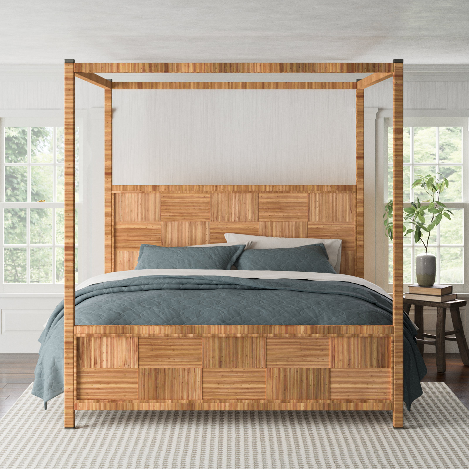 Rosalie Woven Canopy Bed, King