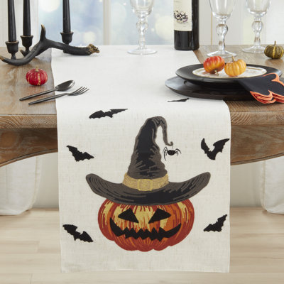 Chemin de table Spooky Pumpkin & Bats