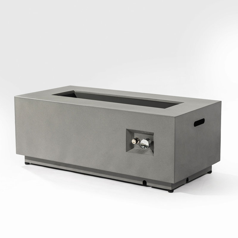 Table d'extérieur pour foyer d'extérieur au propane avec porte-réservoir
