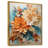 Orange Teal Botanical Whirlwind I - Abstract Botanicals Wall Art-2145779171-2145779169-2106768323
