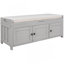Banc de rangement avec 3 portes en forme de volet, banc à chaussures avec coussin amovible et espace de rangement caché-710902830