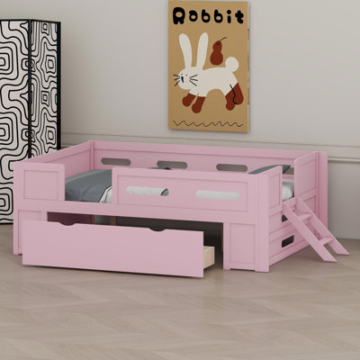 Smart Kids’ Bed With Guardrail And Integrated Drawer For Essentials