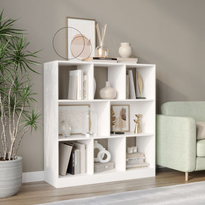 Sriyah 95 cm H x 89 cm W Solid Wood Bookcase