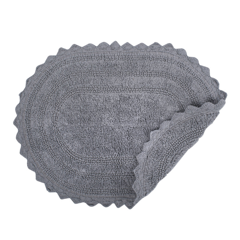 Lisk Bath Rug, 17" W x 24" L, Gray