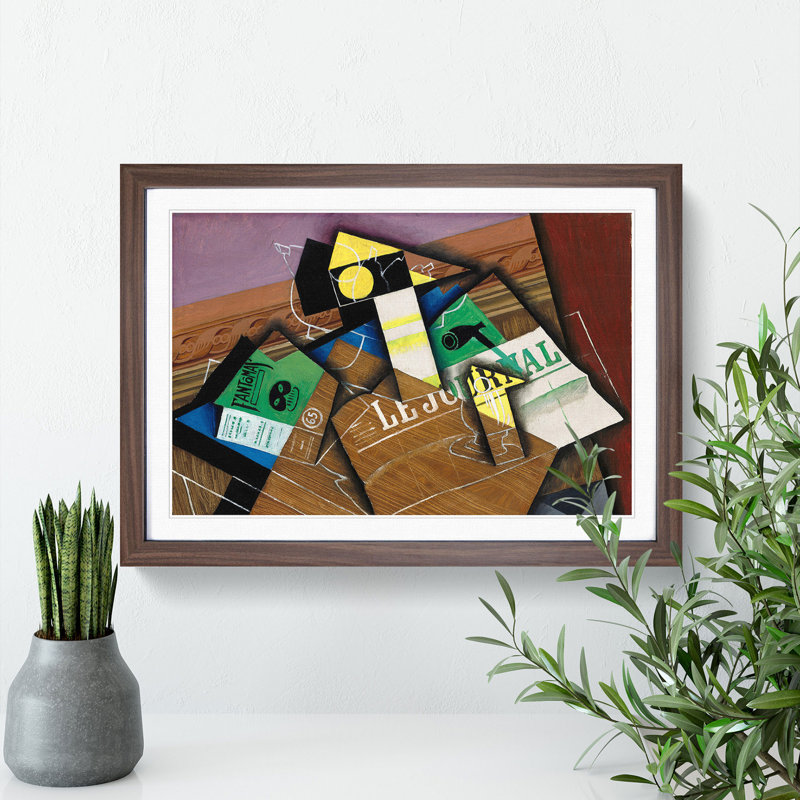 Fantomas by Juan Gris - Framed Print, 36cm H x 48cm W x 2cm D, Walnut Framed
