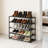 5 Tier Adjustable Fabric Shoe Rack Set of 2, Black Frame Stackable Entryway Shoe Storage Organizer-1143593999
