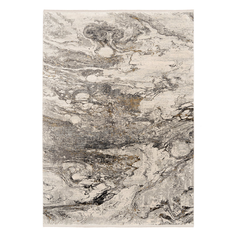 Lowry Abstract Hand Woven Area Rug, Rectangular 67 x 130cm