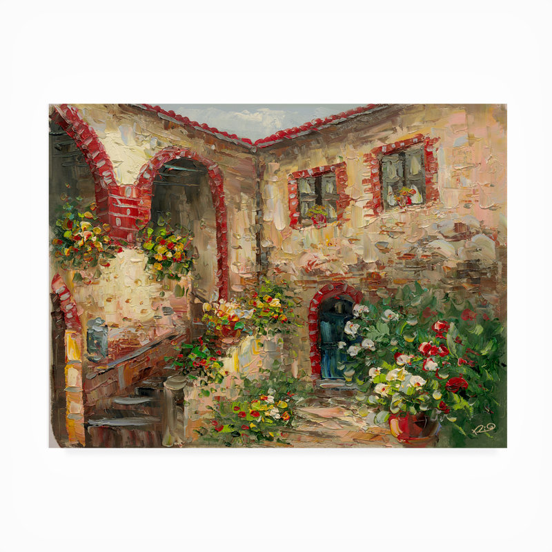 Décoration murale d'extérieur Tuscany Courtyard, L 32 po x H 24 po