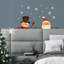 Adhésif décoratif père Noël et bonhomme de neige