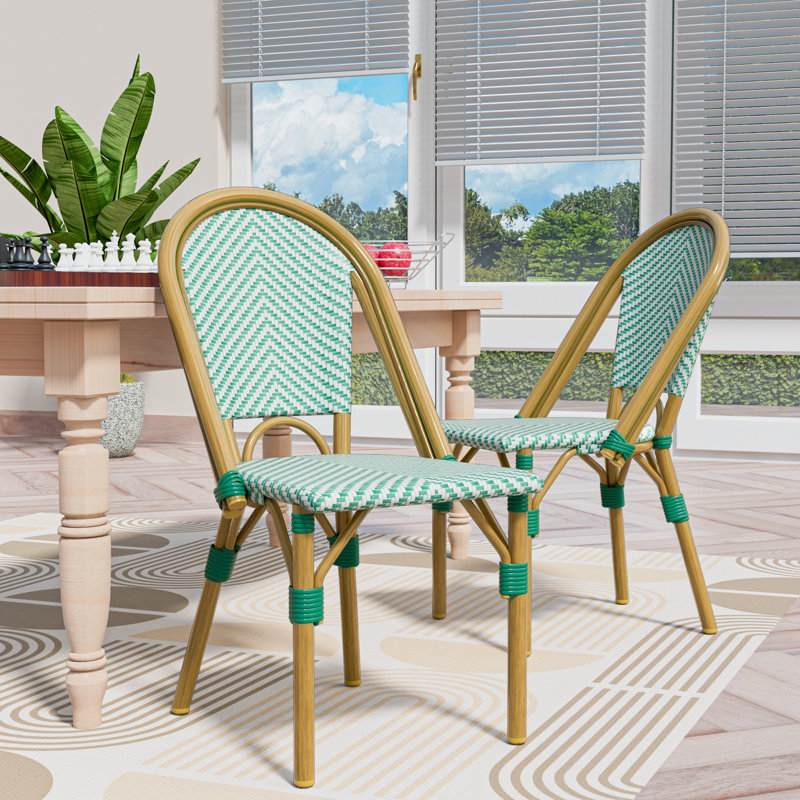 Chaise d'appoint Kasie, Vert/brun