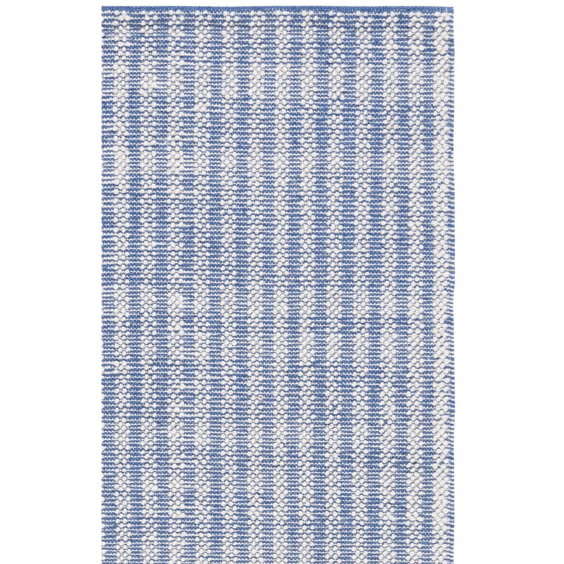 Tapis rayé en laine et coton tissé à la main Karpeta , Rectangle 3 pi x 5 pi