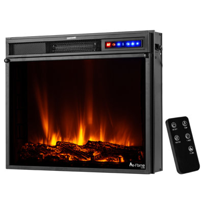 Breckenridge 24.8'' W Black Electric Fireplace with 4097 BTU