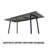 55.12-70.87 Inch Adjustable Extendable Dining Table, Medieval Industrial Style Gray Rectangular MDF Table With Black Metal Legs For Home Kitchen