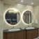 Aevar Simple & Modern Back LED Lighted Anti-fog Round Bathroom/Vanity Mirror