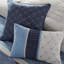 Édredon 7 pièces bleu marine pour lit très grand avec tissu en microsuède et coussins décoratifs décoratifs lavables à la machine