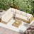 Keaghan 6 - Person Outdoor Seating Group with Cushions，Outdoor Conversation Set-571257605