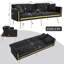 2 Seater Velvet Sofa Bed-568291059
