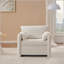 Fauteuil fixe-moderne, fauteuil simple élégant avec coussin en chenille doux pour le salon, la chambre à coucher et le bureau