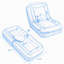 Lit rembourré pour chien pour adultes et animaux de compagnie, avec 5 positions réglables et coussin de massage, canapé de sol avec 2 coussins moelleux-1913755113