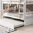 58" W Solid Wood Bunk Bed with Trundle and Convertible Design -160852564