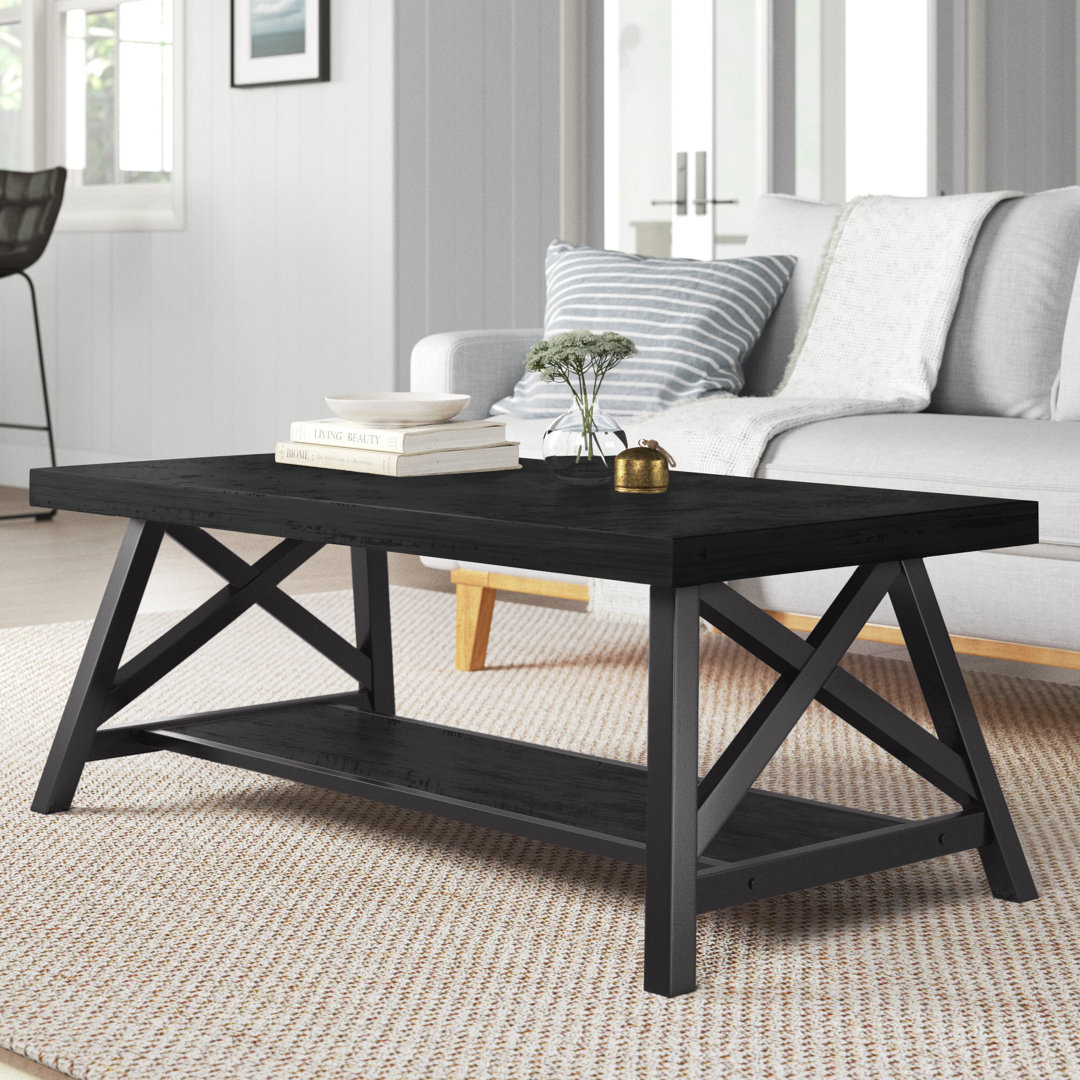 Isakson Coffee Table Laurel Foundry Modern Farmhouse® Table Top Color: Black