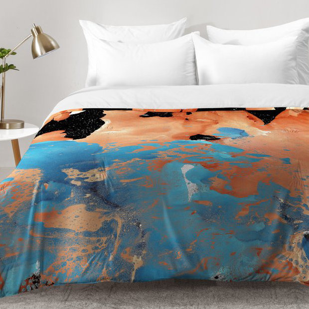 Amy Sia Modern & Contemporary Polyester Abstract Comforter, King Comforter + 2 King Shams