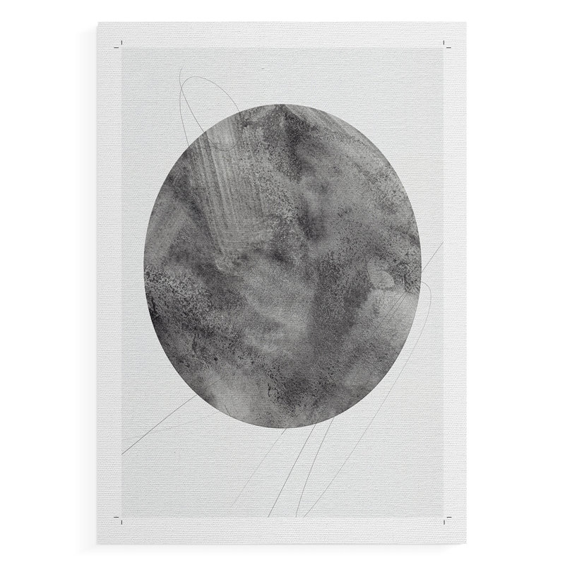 Graphite Moon II - Impression sur toile seulement - NON-CADRE, H 18 po x l 12 po