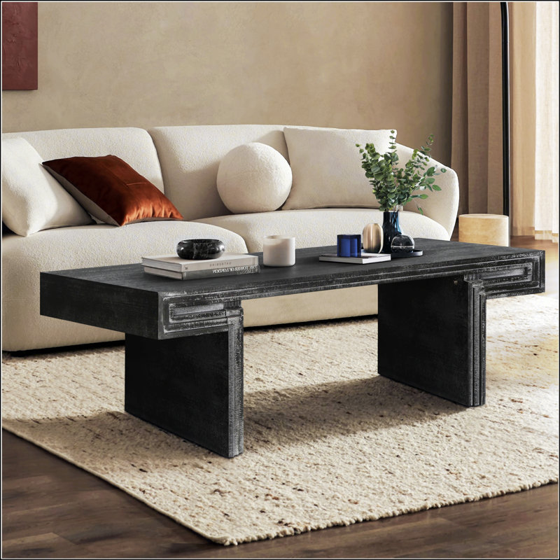 Table basse American Vintage, Noir antique