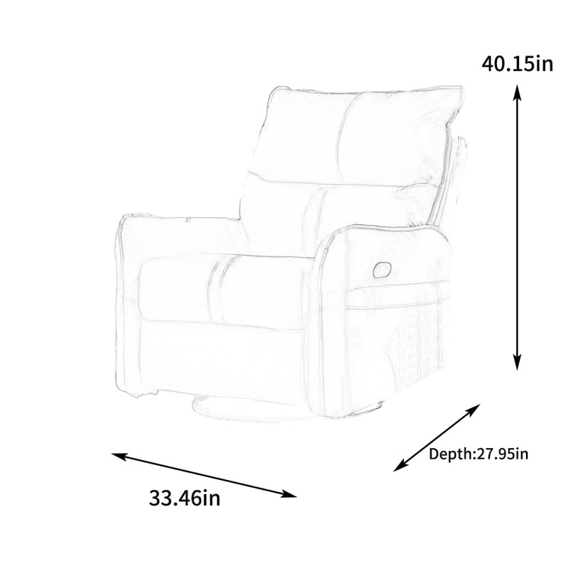 Fauteuil inclinable en similicuir Lindora, Similicuir bleu