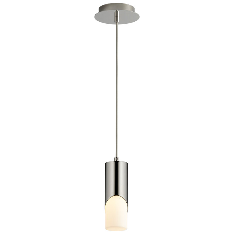Gator 1 - Light LED Single Pendant, 129.25" H x 5.88" W x 5.88" D, Polished Nickel