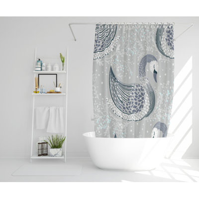 Silenus 2 Piece Polyester Shower Curtain Set