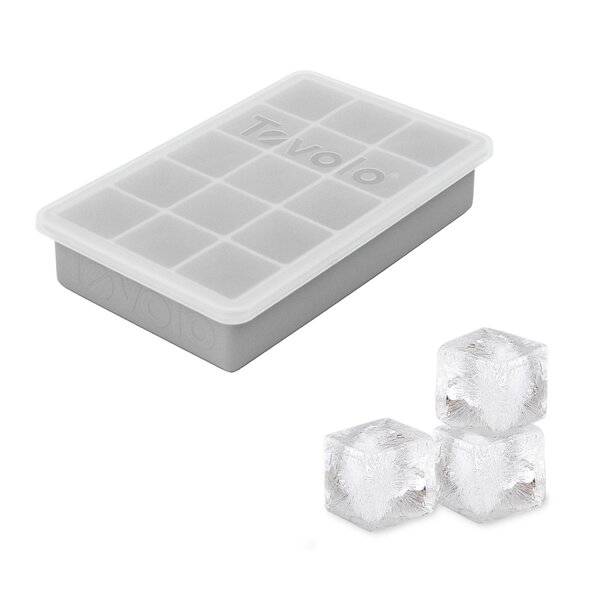 Silicone Ice Cube Tray with Lid Flexible 14 Ice Cube Mold Chic Kitchen 1X