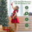 Arbre de Noël mince pin vert / blanc avec pommes de pin-739361442