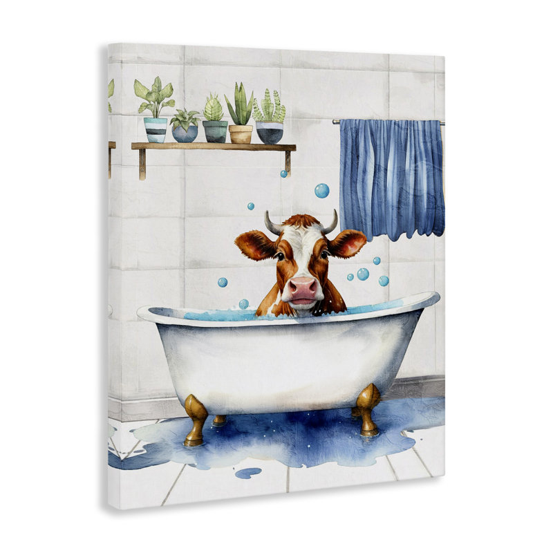 Art mural sur toile «Catch Bathtime Suds» par Kim Allen, H 20 po x l 16 po